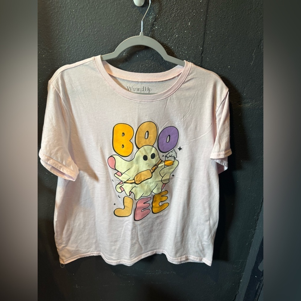 Wound Up Pink Boo Jee Ghost Short Sleeve Tee